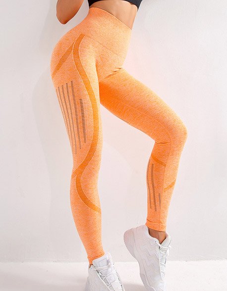 Women's Orange Workout Leggings